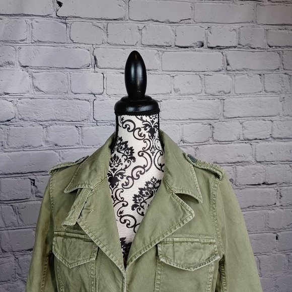 Madewell womens utility size medium long sleeve button front jacket pockets b3 - Picture 2 of 10